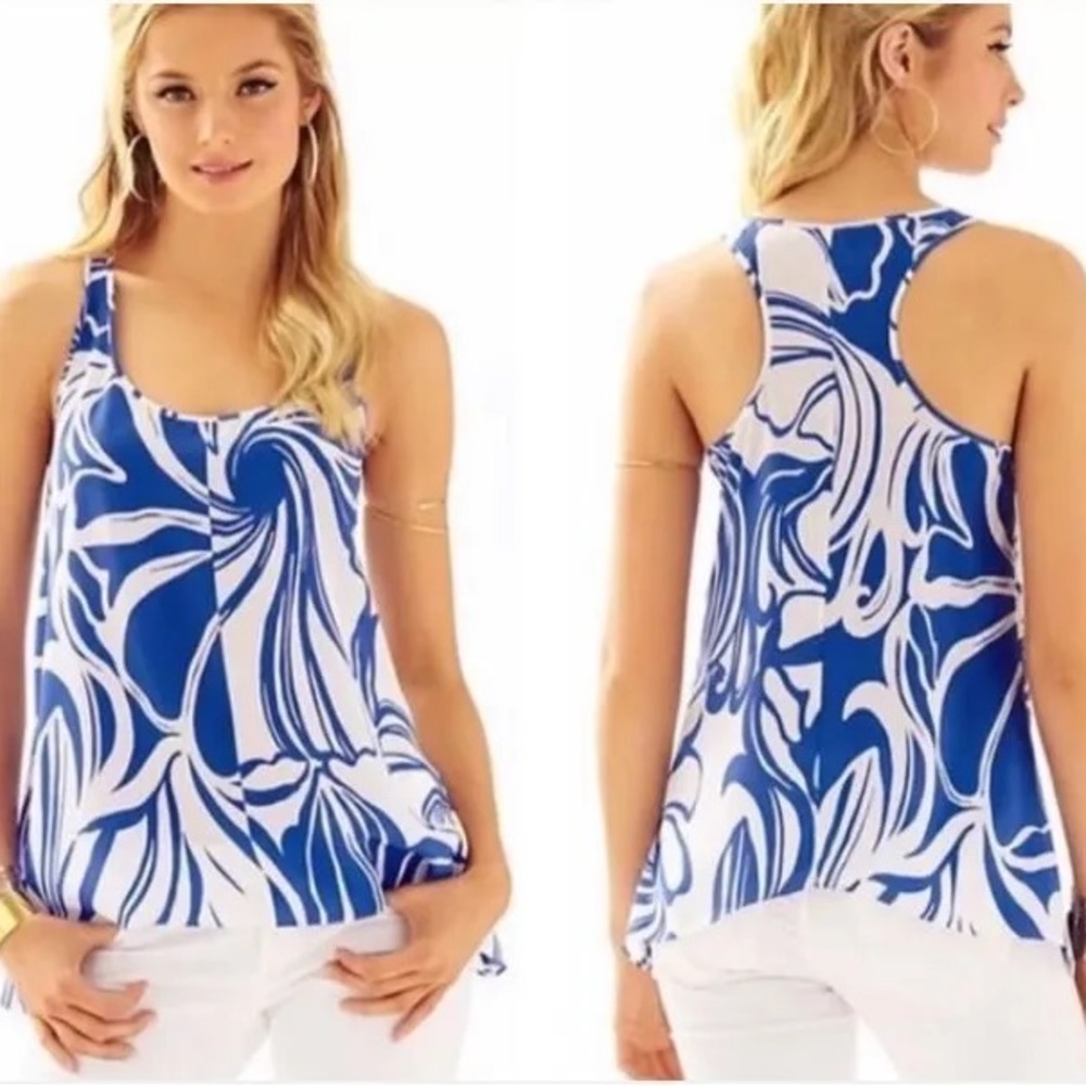 Lilly Pulitzer Malie Top Iris Blue size XXS